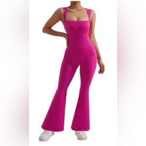 OQQ Pink Women's Jumpsuit